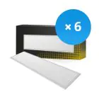Flerpack 6x Bright Choice LED Panel Backlit 36W 3240lm - 840 Kallvit | 120x30cm - UGR 
